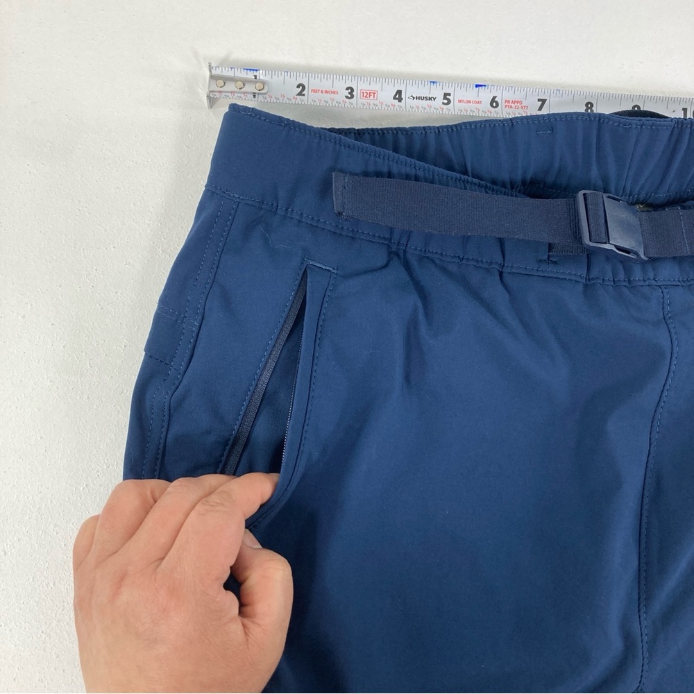 Eddie Bauer Cropped Climatrail Hiking Pants Size 12 Blue with Belt and Pockets - Picture 11 of 16
